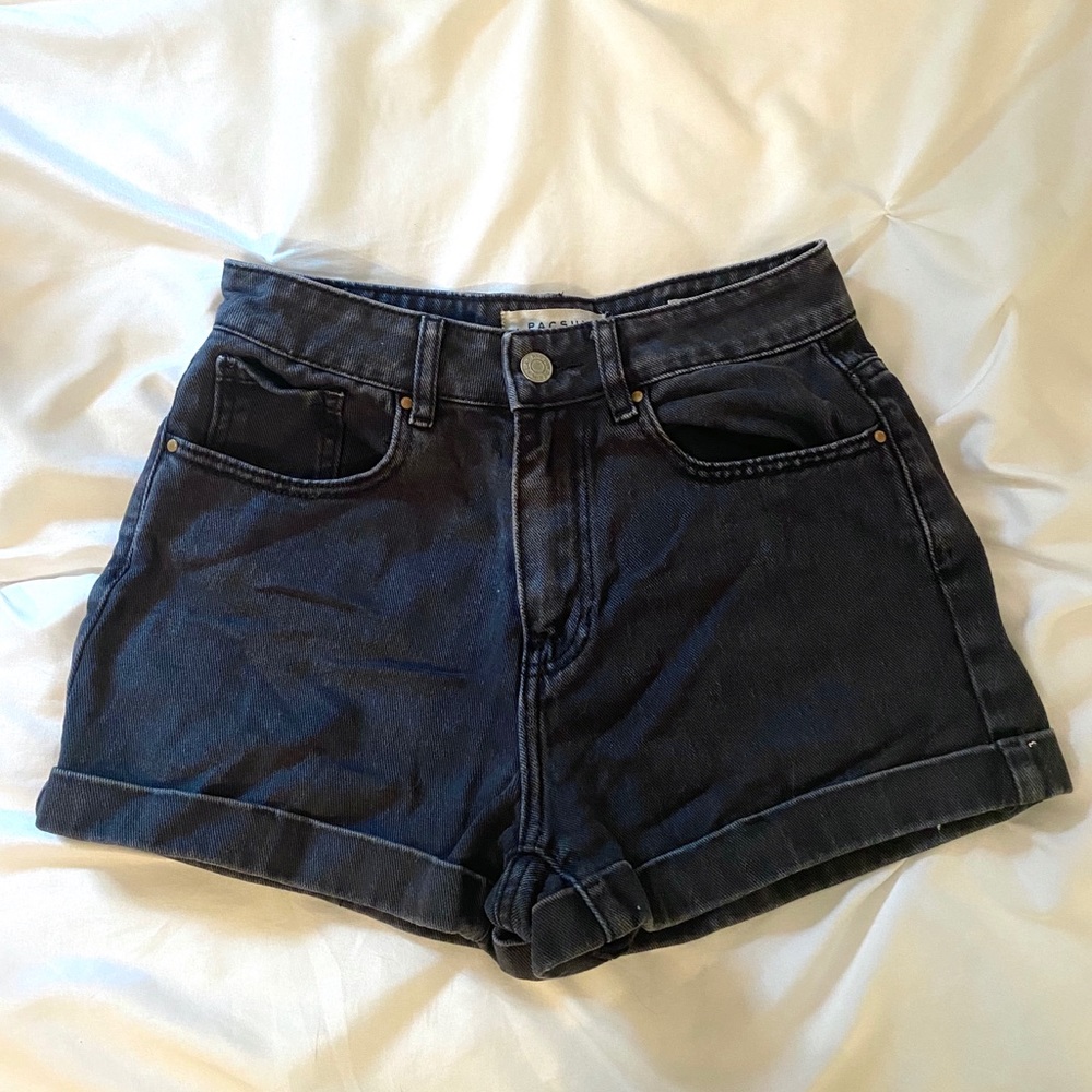 Pacsun Mom Jean Shorts high rise Black Denim